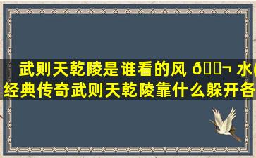 武则天乾陵是谁看的风 🐬 水(经典传奇武则天乾陵靠什么躲开各路惊天大盗 🐒 )